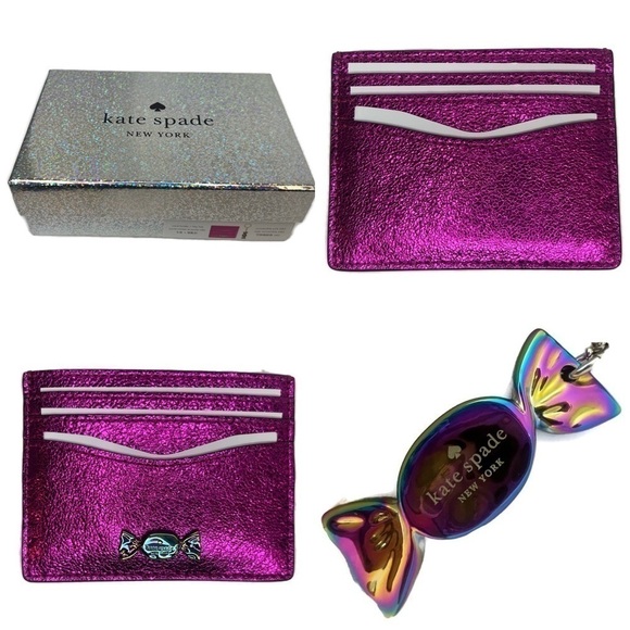 Kate Spade Candy Wrapper Bon Bon Tote Wallet Keychain Boxed Set Cedar Street NWT - Picture 15 of 16
